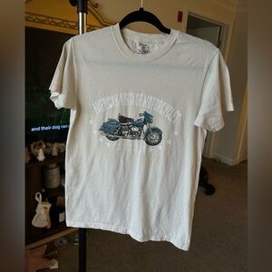 Nasty gal relaxed tee with motorcycle graphic - size xs